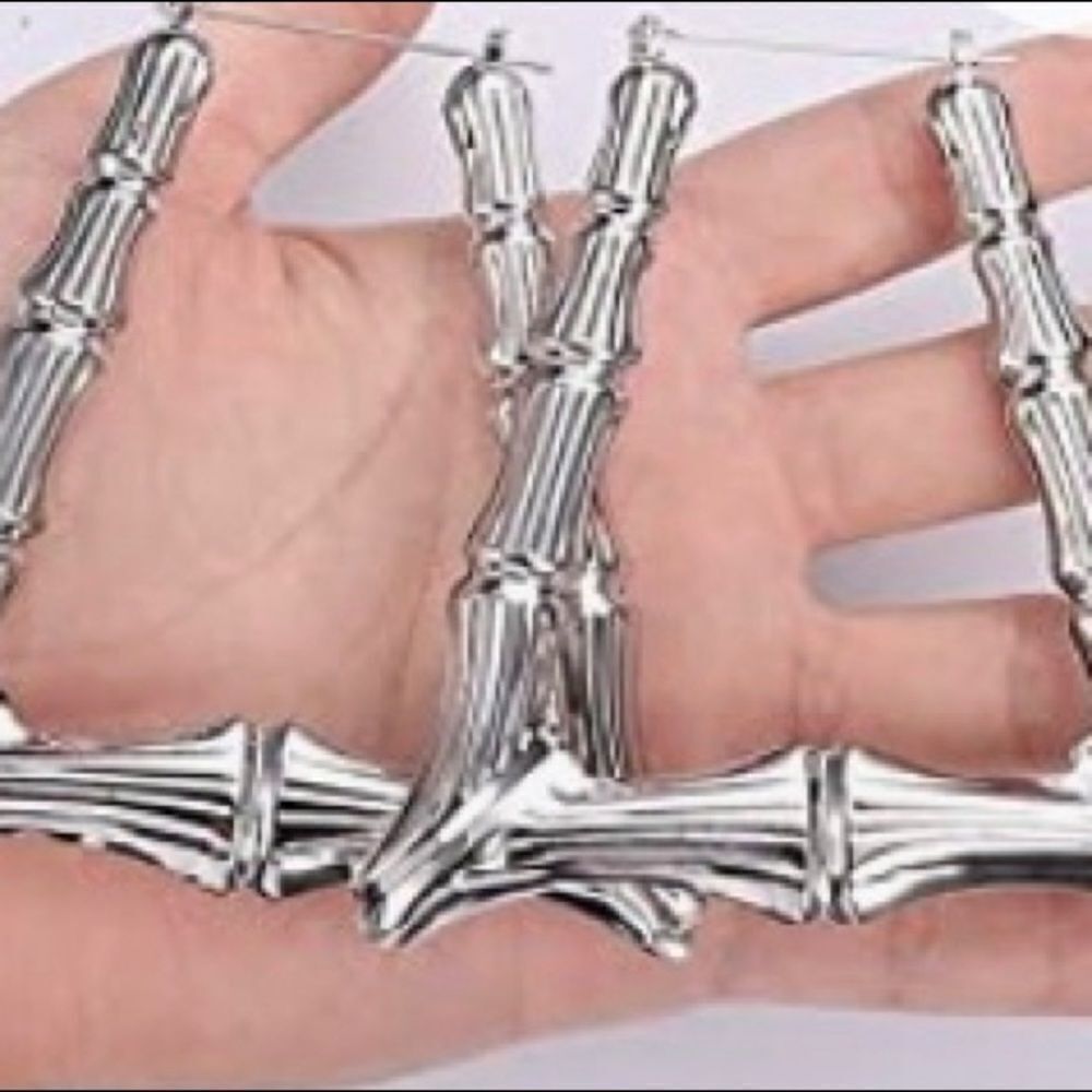 Oversized Rectangle Bamboo Hoops